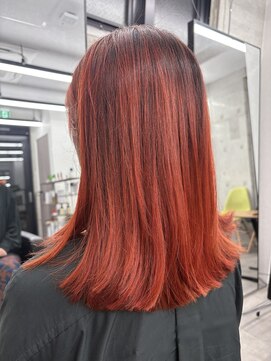 オントエンヘアー(ONTOEN.Hair) オレンジレッドカラー
