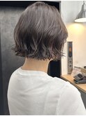 【GEEKS渋谷】切りっぱなしボブ/小顔/ラベンダーグレージュ/夏色