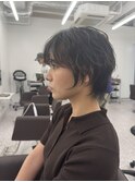 毛流れショート/パーマ風アレンジ