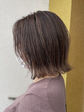 シェル 津山の手店(shel) オリーブグレーココアベージュ小顔クラゲヘアー冬カラー韓国