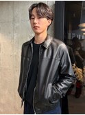 センターパート　ニュアンスパーマ　メンズ　新宿　南川聖華