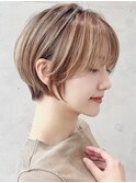 say.ショートボブひし形ショートグランマッシュモーヴピンク