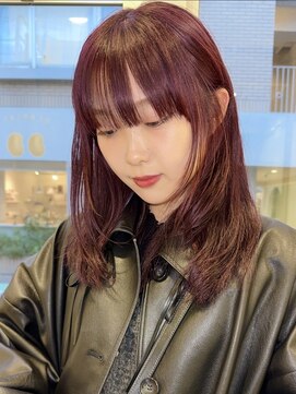 ベンジー 代々木上原店(benji) レイヤーカット ボルドー