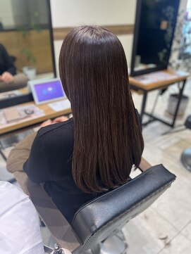 ケンジ 南林間(KENJE) 白髪染め×レイヤー×ブラウンカラー【南林間】