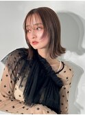 【over hair】外ハネボブ×レイヤーカット×シースルーバング