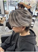 メンズバレイヤージュ/メンズハイライト/ホワイトメッシュ