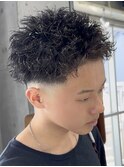 大分スパイキーショートツイストスパイラルパーマツイストパーマ