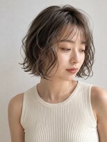 ヘイ 松本店(HEY) 【HEY 松本】透け感グレージュ×ゆるふわボブパーマ