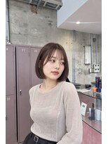 ユニオン(Union)&nbsp;ナチュラルブラウンの小顔内巻きボブ