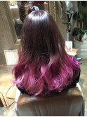 毛先にpink☆話題のアクセントカラー！