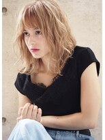 ヘアアンドメイク シークネクスト(HAIR&MAKE SeeK NEXT)&nbsp;【SeeK NEXT】ペールカラー ベージュ×ゆるふわエアリーミディ