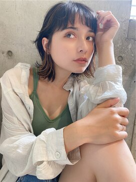 ルービック 京橋(Rubik's) ウルフレイヤーボブ×インナーカラー×毛先パーマ