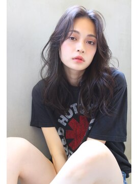 ブラン 広島八丁堀(Blanc) 【Blanc/広島】毛先パーマ_アッシュブラウン_セミロング