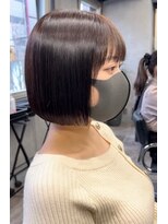 アイユー(ii+U)&nbsp;ボブ　小顔カット　ダークトーン　ミニボブ　前髪カット