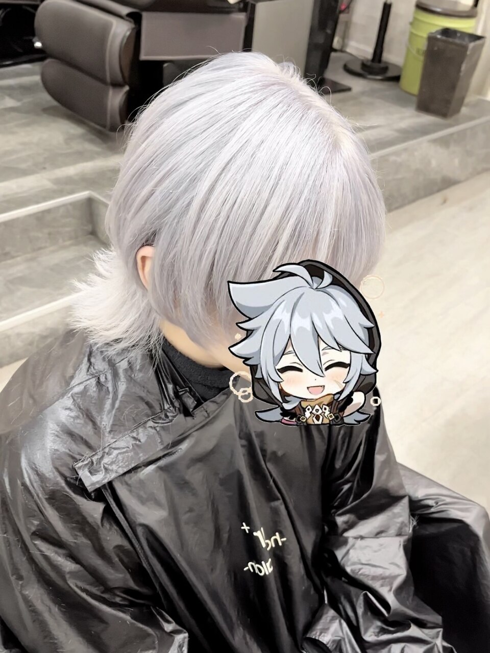 原神、レザーホワイトシルバー】：L187276404｜アールプラスヘアサロン