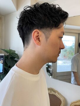 アミュレ(Amule) 爽やかメンズマッシュショートオフィスOK黒髪アップバング無造作