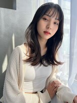 ソヨン 栄2号店(SOYON)&nbsp;小顔前髪　くびれ　韓国　外ハネ　暗めカラー