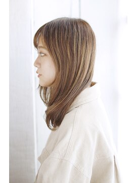 シュシュット(chouchoute) 韓国ボブレイヤーロンググレーベージュ黒髪質改善前髪パーマ/180