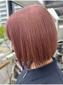 切りっぱなしボブ【チェリーピンク】