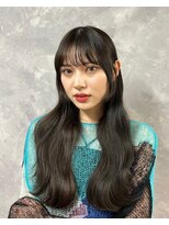 ワンズ リー 上大岡店(One's ly)&nbsp;デザインカラーレイヤーカットウェットヘア夏オリーブベージュ