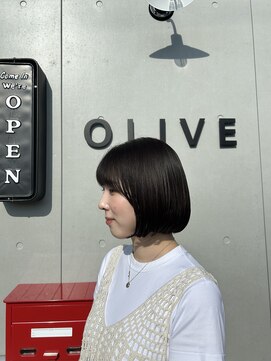 オリーブ(OLIVE) 韓国ボブ×オリーブカラー