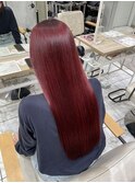 【吉田 佑衣】秋っぽい韓国ワインレッドカラー