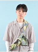 テーパーフェードラウンドマッシュショート