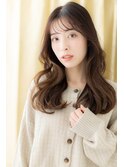 グレージュアッシュ韓国風巻きフェミニンロングZ戸頭30代40代