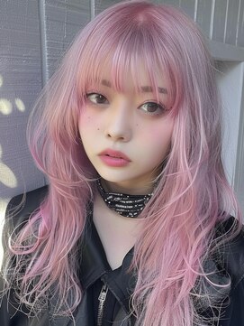 レヴ 草加店(LEV.) 美髪ホワイトブロンドイメチェン外ハネワイドバング