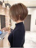 30代40代50代ショート白髪染め白髪ぼかし前髪あり髪型