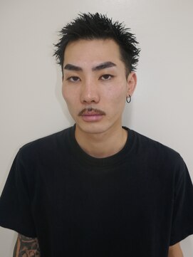 ルックグッドストア タカラヅカ(LOOK GOOD STORE TAKARAZUKA) メンズカットアップバングスパイキーショートブルーブラック