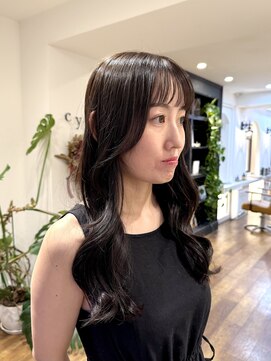 シアン ヘア デザイン(cyan hair design) 【cyan】艶感たっぷり暗髪グレージュ