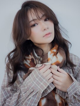 トローノ 栄(TRONO) 顔周りカット シースルーバンク 透明感カラー ベージュカラー