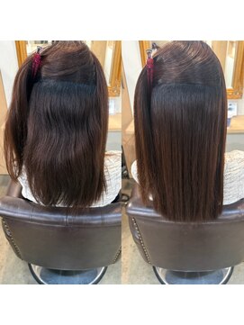 トムヘアーデザイン 楠葉店(TOM HAIR DESIGN) 艶髪/艶髪ストレート/髪質改善ストレート/縮毛矯正
