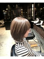 オーガニック アトリエ 大宮(organic+atelier)&nbsp;透明感ミルクティーベージュショートボブ◎透明感カラー