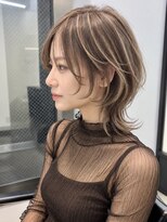 ダブルトーキョー シブヤ(W-TOKYO SHIBUYA)&nbsp;ハイライト×ハッシュカットウルフカット20代30代40代