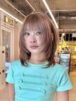ヒビヲ 天神警固(HIBIO)&nbsp;レイヤーカットブリーチダブルカラーホワイトベージュ