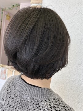 ドゥ スタイル 三国ヶ丘店(Duex Style) ミセス【白髪染め】アドミオカラー    ブルーグリーン×ベージュ