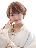 ふわっとショート_オリーブカラーハイライトカラー_36981