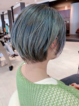 エアー 銀座(air) ★岡田有加★20代30代/オリエンタルブルー×ショートボブ