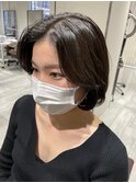 韓国ヘア ダークブルーアッシュカラー