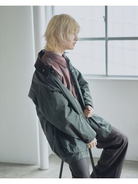 フィルムス 新宿(FILMS) デザインカラー/レイヤーカット/オリーブベージュ/ウェットヘア