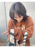 【大平優香】暗髪グレージュ透け感くびれミディアム前髪吉祥寺