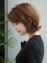 エインアンリー 表参道(AIN.ANLY.) くびレイヤー前髪なしグレージュボブ 外はね【AIN.表参道】川原