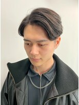 セプト 博多(SEPT.)&nbsp;メンズ　マッシュ　センターパート　 ニュアンスパーマ　黒髪