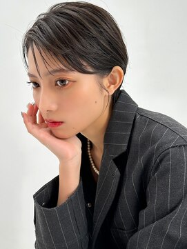 ラフィス ヘアーピュール 梅田茶屋町店(La fith hair pur) 【La fith】丸みショート×アッシュブラック