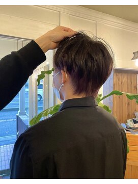 ヘアー カラーズ(HAIR COLORS) メンズウルフ×パープルインナーカラー