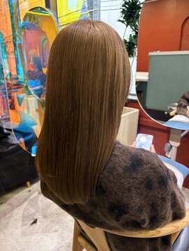 ローレンジウ(LOREN JU) 透明感髪質改善ベージュダブルカラーミルクティーグレージュ