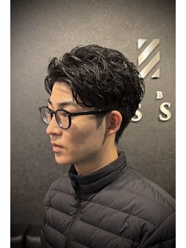 バーバークラシックス(BARBER CLASSICS) かきあげパーマスタイル