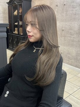 ラフヘアデザイン(Raf hair design) バレイヤージュコントラストハイライトインナーカラーボブ